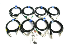 Neutrik Stereo to Female Xlr 6' Stereo 3 Pin Xlr Cable -7446 (Lot of 8) Neutrik Stereo to Female Xlr 6' Stereo 3 Pin Xlr Cable -7446 (Lot of 8)