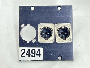 Neutrik Rack Plate X2 Male XLR 3 Pin Panel (One) -2494 Neutrik Rack Plate X2 Male XLR 3 Pin Panel (One) -2494