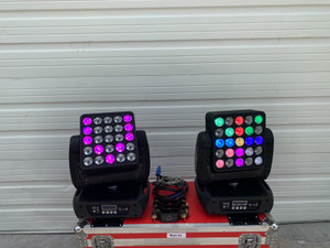 Unbranded LY-2512M 25x12W RGBWA LED Matrix Moving Headwash W/Case -0118 (Pair) Unbranded LY-2512M 25x12W RGBWA LED Matrix Moving Headwash W/Case -0118 (Pair)