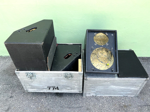 Empty 12" Unbranded Speaker Box W/Case On Wheels -04094 (LOT OF 4) Empty 12" Unbranded Speaker Box W/Case On Wheels -04094 (LOT OF 4)