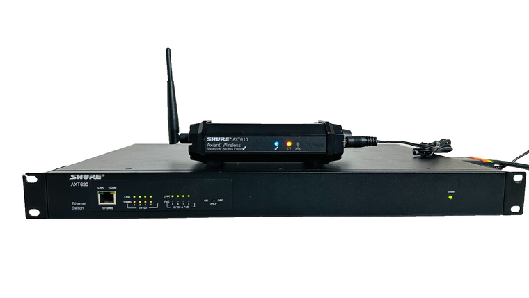 Shure AXT620 Ethernet Switch & AXT610 Wireless Access Pointe Pkg -17801 (One)