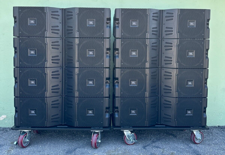 JBL VTX-V20 Line Array W/Carts/Cover (LOT OF 8)