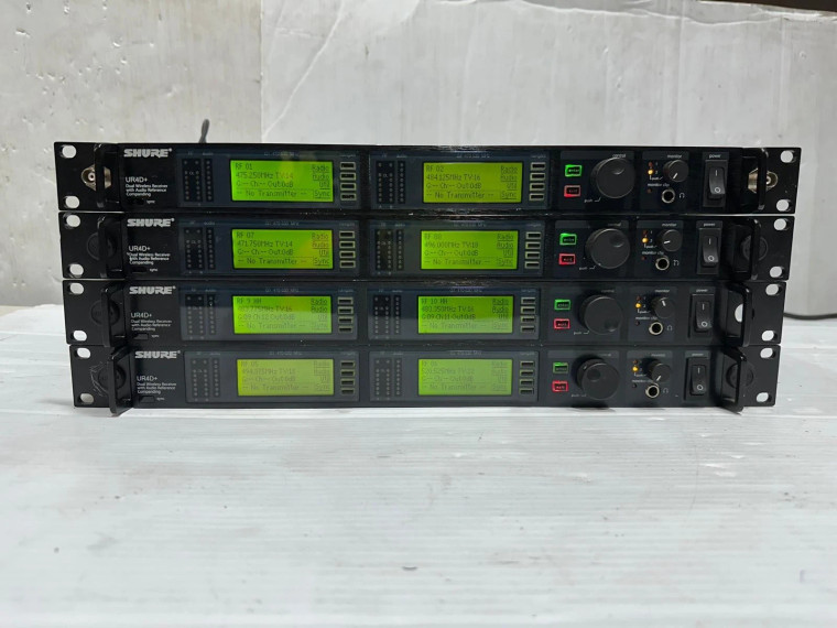 Shure UR4D+ Dual G1 Freq 470-530MHz Wireless Receiver -2893 (One)
