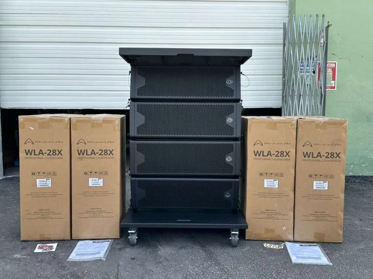 (4) Wharfedale Pro WLA-28x 2x8" Passive Line Array Speaker #7016