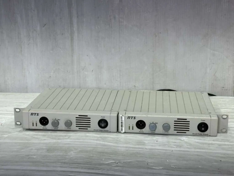 RTS PS-20 Power Supply Intercom System Rack Mount Units #6163 (Lot of 2)