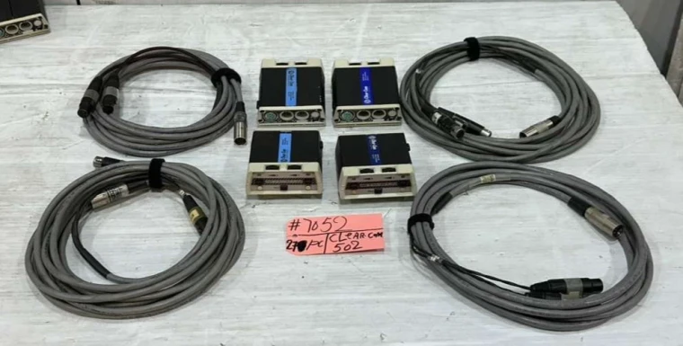 Clear-Com RS-502 Two Channel Intercom Belt Pack#7052 (LOT OF 4)