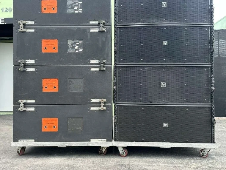 (8) Electro-Voice XSUB Dual 18" 1200W Subwoofer (THS) W/CARTS