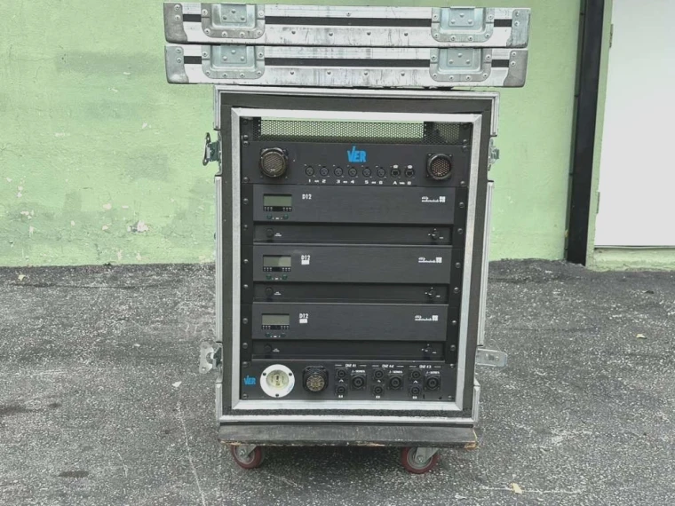 D&B Audiotechnik D12 Power Amp Rack PackageW/3 D12, Distro, Cables #1127