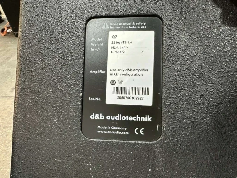(6) D&B Audiotechnik Q7 2-Way Line Array Loudspeaker (PAIR )(TRUEHEARTSOUND)