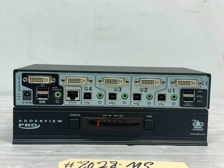 ADDER AV4PRO-DVI 4-Port Dual-Link DVI USB KVM Switch #MS8028 (One)