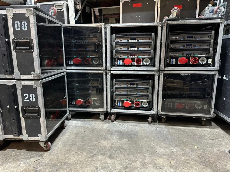 Crown Audio VRack Amplification Rack on Wheels with I-tech 12000HD (One)