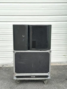 (2) Clair Brothers 12AM 12" Stage Monitor Wedges w/ Port Road Case #143 THS