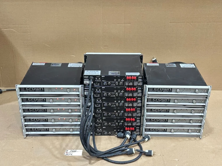 CROWN Macro-Tech 3600VZ Professional Power Amplifier #3600 (LOT OF 2)