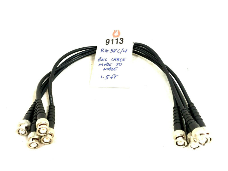 General 1.5' RG58C U Male to Male BNC Cable -9113 (One)