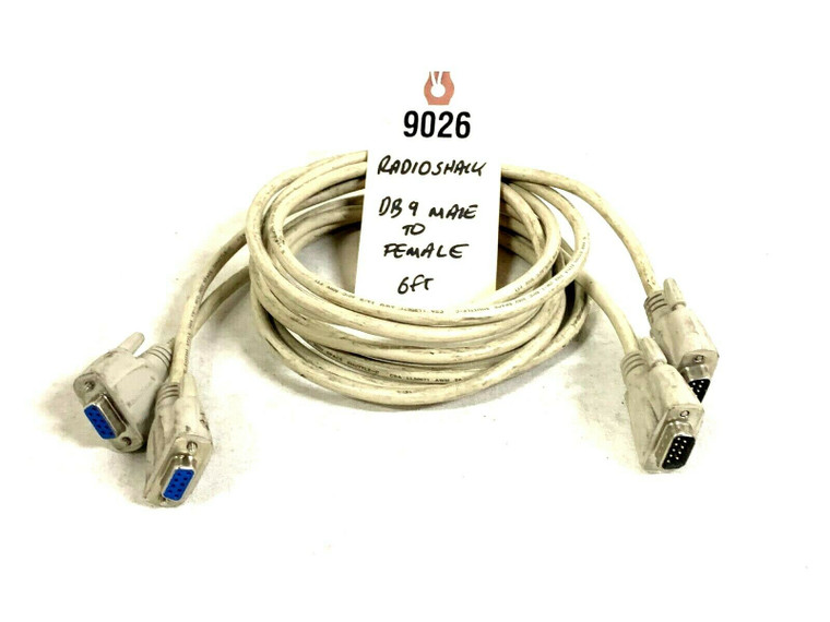 Radioshack DB9 6' Male to Female Cable -9026 (One)