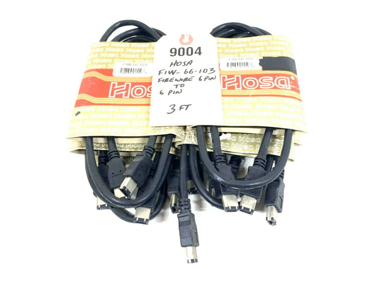 Hosa 3' Fire Wire 6 Pin to 6 Pin Cable -9004 (One)