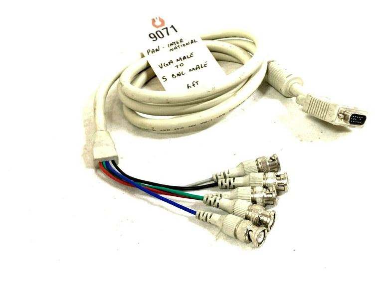 Pan Int'l 6' VGA Male to 5x BNC Cable -9071 (One)
