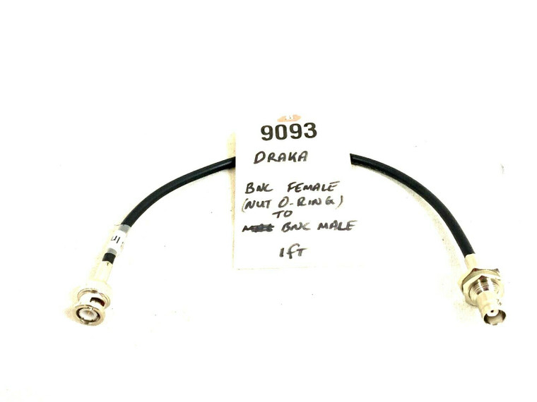 Draaka BNC Female Nu O Ring 1' Male Str BNC Ext Cable -9093 (Lot of 6)