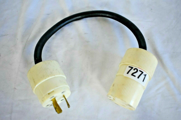 Nylon 20A 125V 1' Male to Female Power Cable -7271 (One)