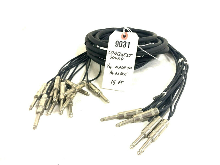 Conquest Sound ¼ Male to ¼ Male 15' Jack Male Cable -9031 (One)