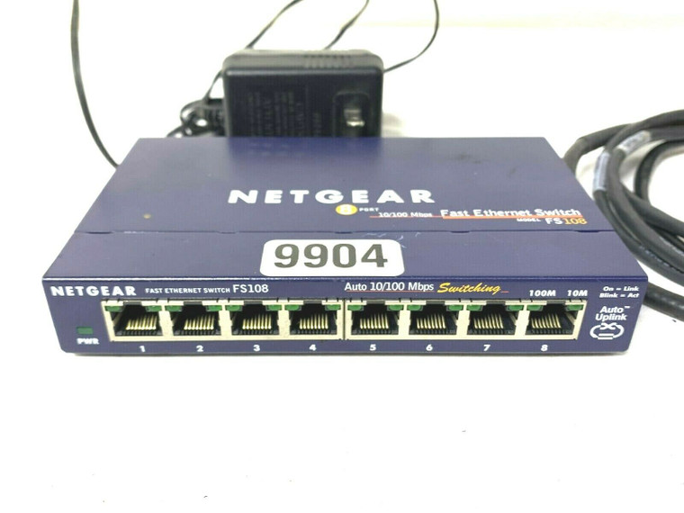 Netgear Fast FS108 8 Port Ethernet Switch -9904 (One)