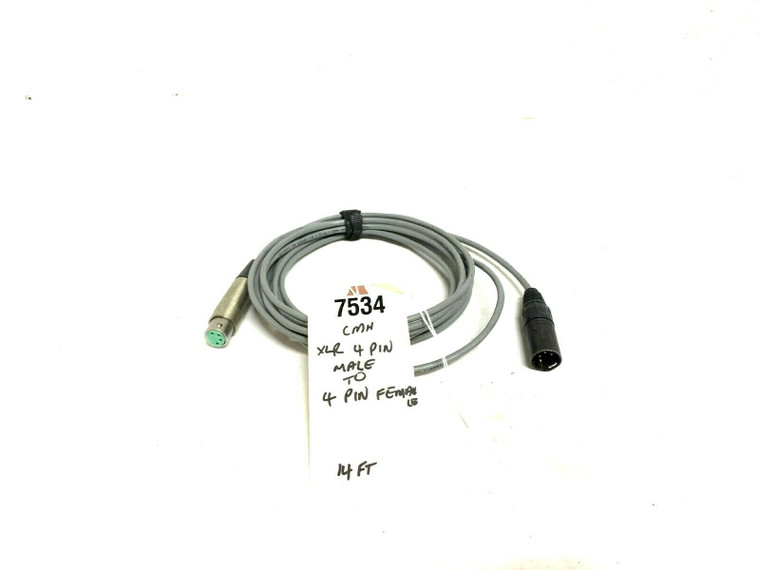 CMH 4 Pin Male To 4 Pin Female XLR 14Ft Cable (One) -7534