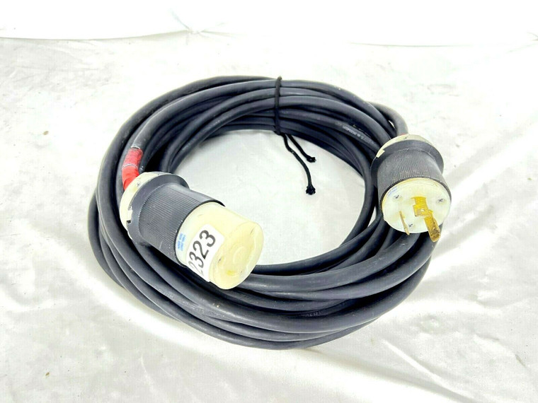 Hubbell 20A 250V 50ft 3 Pin Twist Male to Female (One) -2323