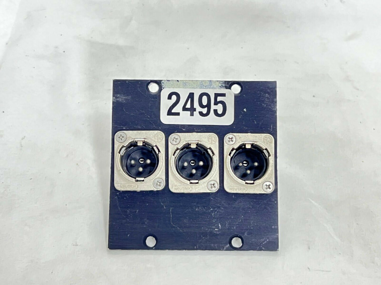 Neutrik Rack Plate X3 Male XLR 3 Pin Panel (One) -2495
