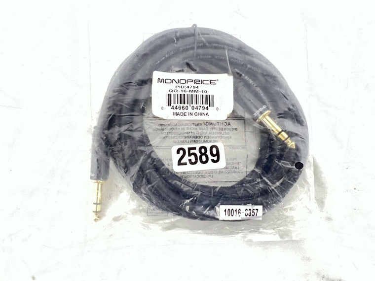Mono Price 10FT 4794/QQ-16-MM-10 ¼ Cable -2589 (One)