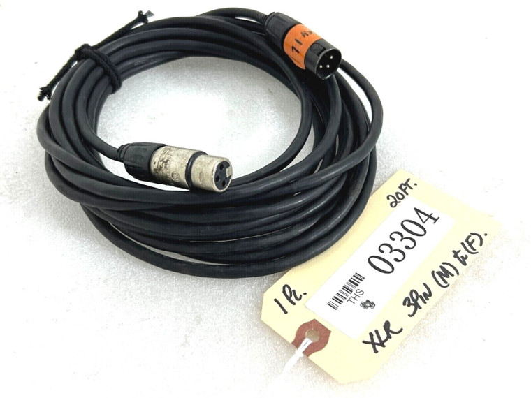 Neutrik 20FT 3 Pin XLR (M) To (F) Cable  (One)- 03304