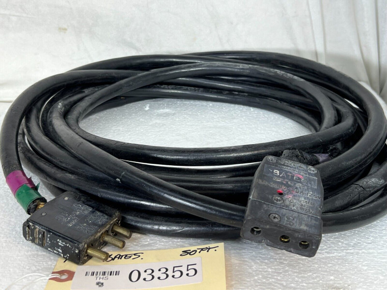 Bates 15A-250V-20A 125V 50FT Stage 3 Pin Power Cable -03355 (One)