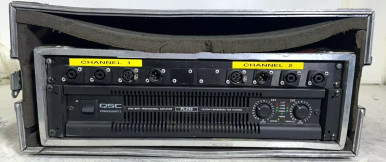 QSC Powerlight 2 PL236 3600W Power Amp W/case and speaker panel