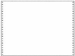 Continuous Computer Paper, Blank, 14-7/8" x 11", 1/20# Part/Wt., 2300 Qty/Ctn, Stocking Code P