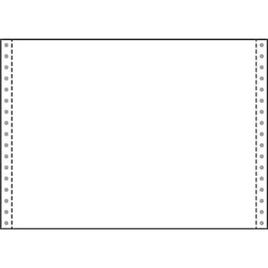 Continuous Computer Paper, Blank, No Vert. Perf. - IBM Spec Paper, 11" x 8-1/2", 1/20# Part/Weight., 3600 Qty/Ctn, Stocking Code S