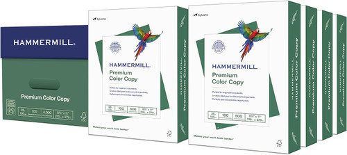 Hammermill Printer Paper, Premium Color Copy, 8.5 x 11, 32 lb. 100 Bright,  8 Reams - 4,000 Sheets