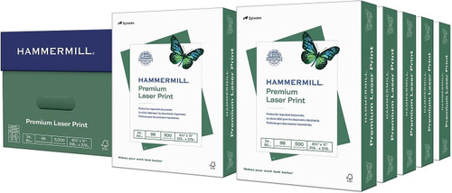 Hammermill Printer Paper, Premium Laser Print, 8.5 x 11, 24 lb. 98 Bright, 10 Reams - 5,000 Sheets