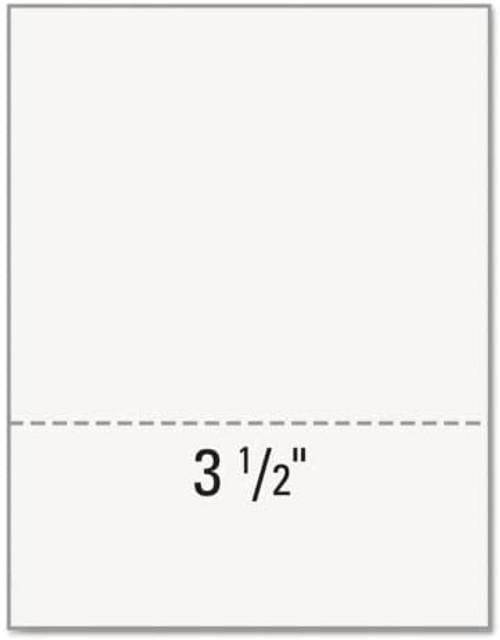 Perforated Paper Laser Cut Sheet 3.5" From Bottom, 8.5 x 11 inch, 20 lb, 92 Bright, 80 Cartons- 200,000 Sheets