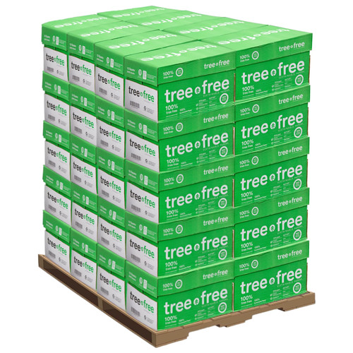 Tree Free Copy Paper 8.5 x 11 20 lb 92 Bright, 100% Tree Free Carbon Neutral Acid Free, Made from Sugarcane Waste Fiber | 40 Cartons | 200,000 Sheets