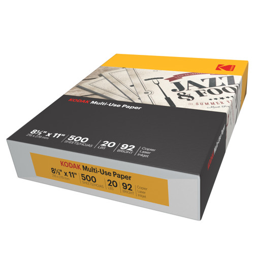 Kodak Printer Paper 8.5 x 11 | 20 lb Copy Paper 92 Bright | 1 Ream | 500 Sheets