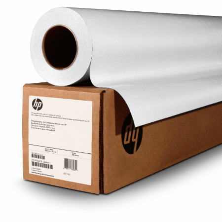 HP C6020B Coated Paper, 24 lb.-90g/m2, 36-Inch x150-Ft, 4.5mil-90g/m2, 90 GE/101 ISO, BR White