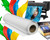 Wide Format Paper 36" x 40' 16mil Outdoor Vinyl Matte Water Resistant Scrim - 2" Core, 1 Rls/Carton, For Aqueous-Latex Printers, Stocking Code M