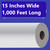 White Butcher Paper 15 In x 1000 Ft Rolls, 40 lb.,1 Roll/Carton Kraft Wrapping Paper for Smoking Meat of All Varieties
