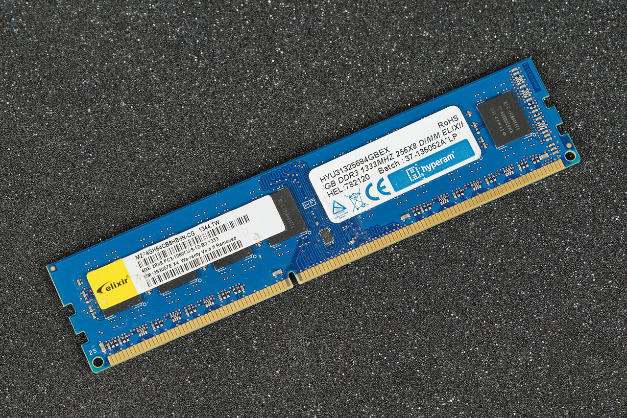 M2F4GH64CB8HB6N-CG Elixie 4GB PC3-10600U-9-12-B0 Memory RAM DDR3-1333MHz