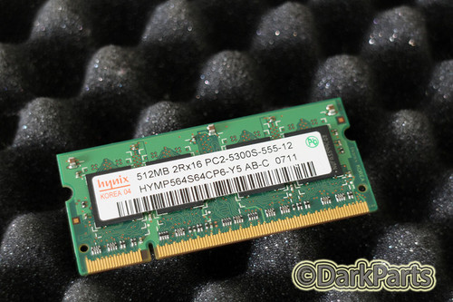 Hynix HYMP564S64CP6-Y5 512MB Memory RAM PC2-5300S-555-12 SO-DIMM