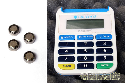 Set of 4 New Replacement Batteries for Barclays Bank PINsentry Card Reader LR44