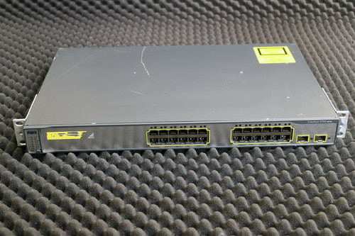 Cisco WS-C3750-24TS-E 24-Port Switch with Rackmount Brackets