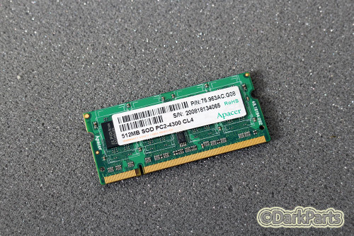 Apacer 75.963AC.G08 512MB SODIMM PC2-4300 CL4 Memory RAM