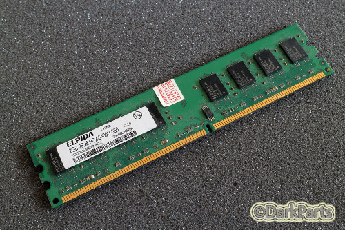 Elpida EBE21UE8AEFA-8G-E PC2-6400U-666 2GB Memory RAM DDR2-800MHz