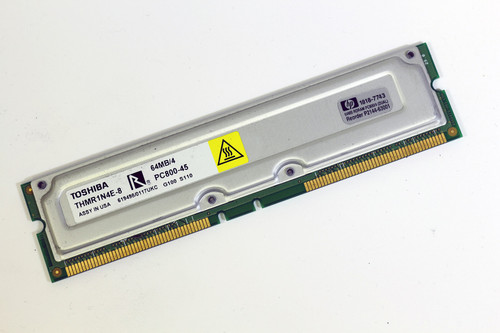 Toshiba THMR1N4E-8 ECC RDRAM PC800-45 64MB Memory RAM