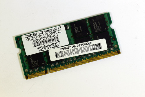 Unifosa GU331G0AJEPN6E2E GDDR2-667 1GB SODIMM Memory RAM 18G10D106-H0